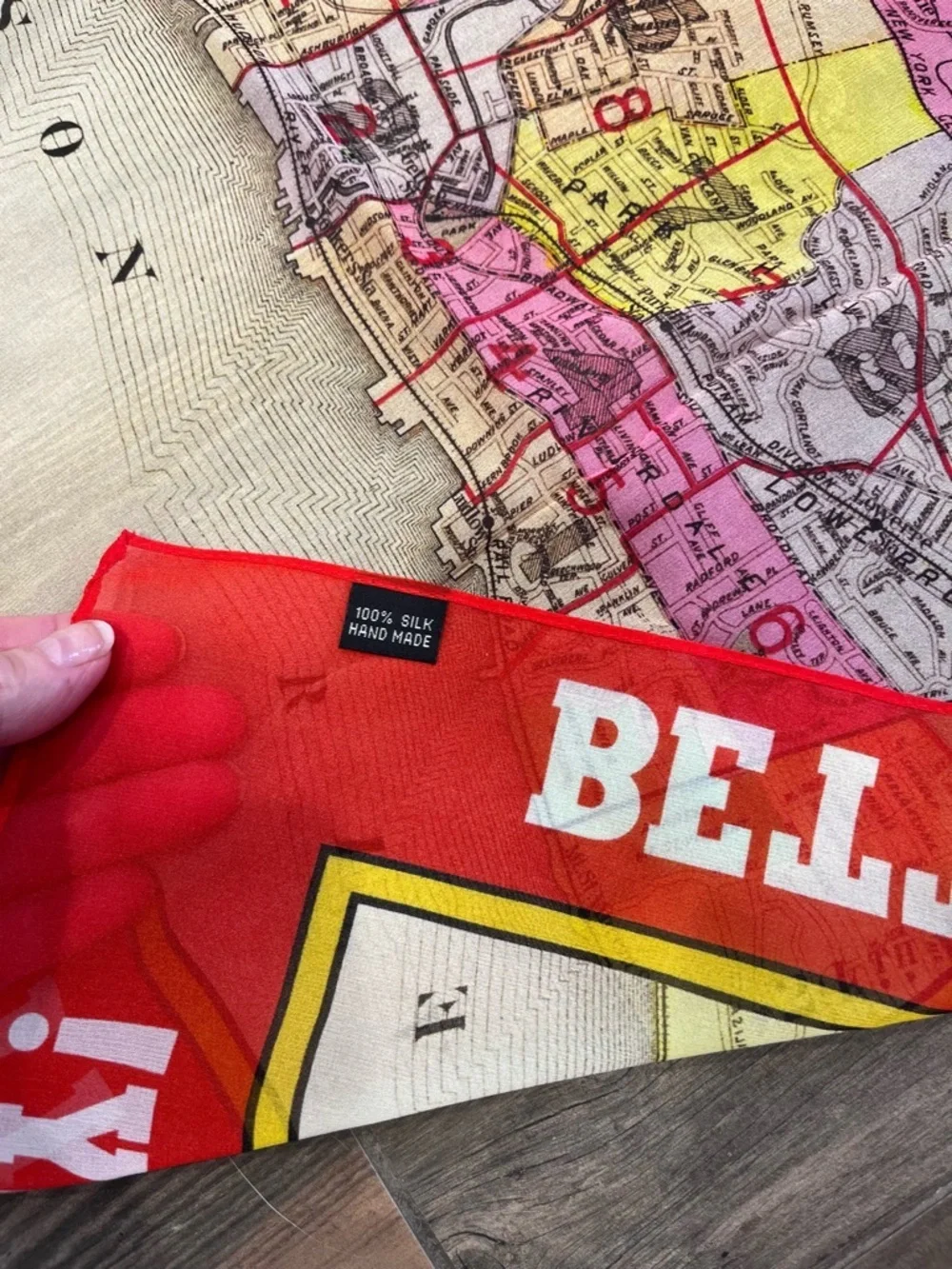 HELLO, DOLLY! Yonkers BROADWAY MUSICAL 100% Silk Scarf square Bette Midler